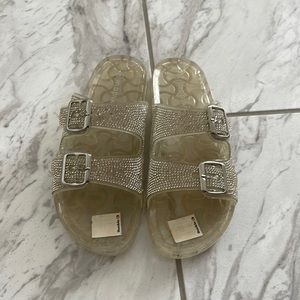 Rhinestone Buckle Sandals